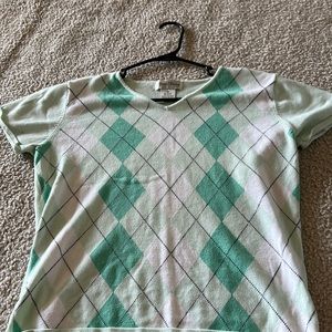 super cute light green plaid shirt